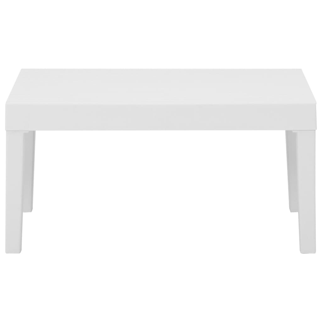 Tavolino da Salotto per Giardino in Plastica Bianco | homemem39