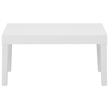 Tavolino da Salotto per Giardino in Plastica Bianco | homemem39