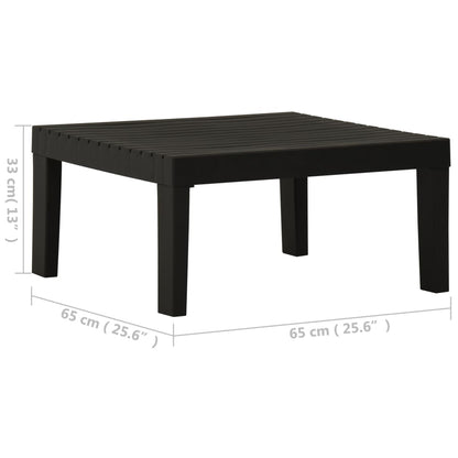 Tavolino da Salotto per Giardino in Plastica Grigio | homemem39