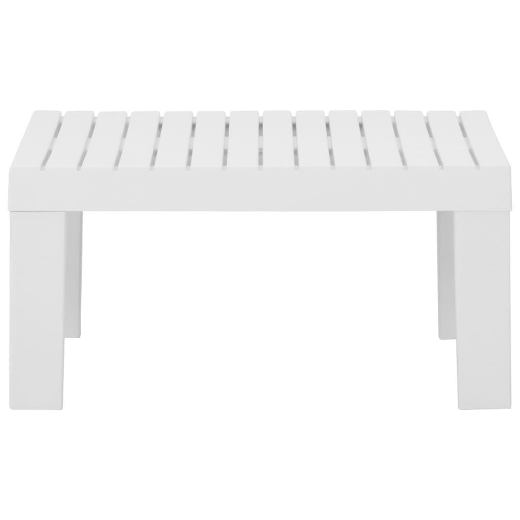 Set Divani da Giardino con Cuscini 2 pz in Plastica Bianco - homemem39