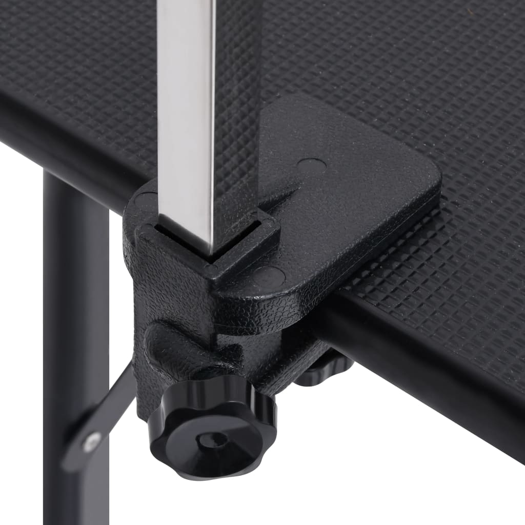 Tavolo Toelettatura per Cani Regolabile con 1 Anello e Cesto - homemem39