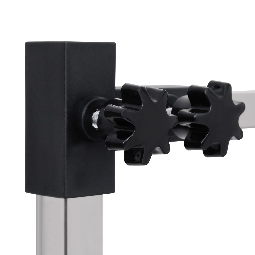 Tavolo Toelettatura per Cani Regolabile con 2 Anelli e Cesto - homemem39