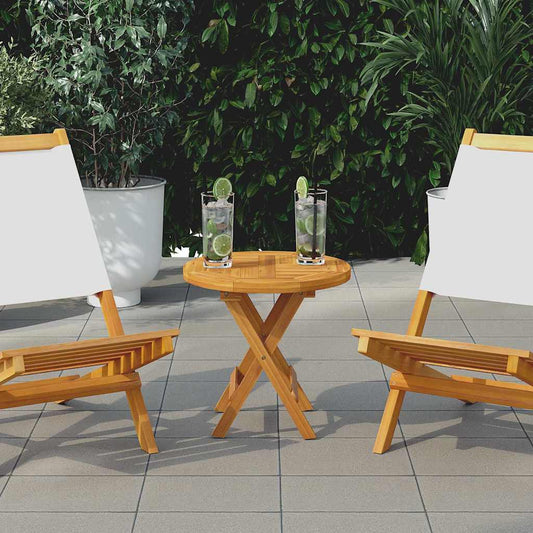 Piano Tavolo in Legno Massello di Teak Rotondo 2,5 cm 40 cm | homemem39