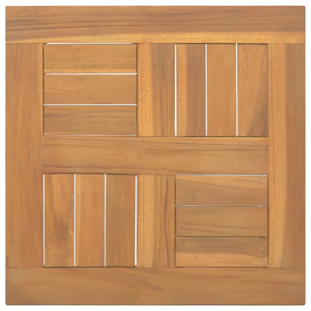 Piano Tavolo Quadrato 40x40x2,5 cm in Legno Massello di Teak - homemem39