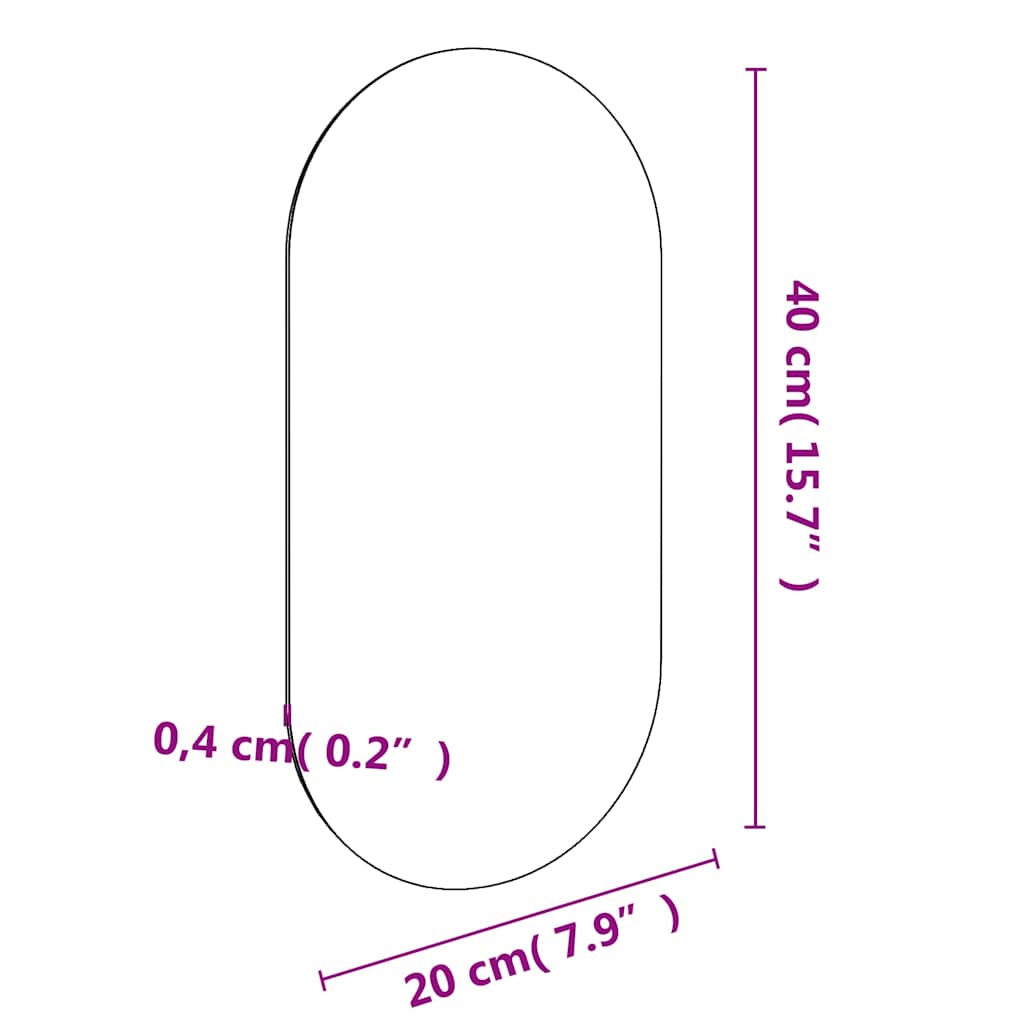 Specchio 40x20 cm in Vetro | homemem39