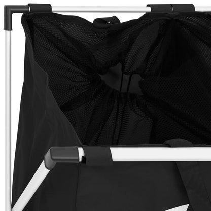 Portabiancheria a 2 Sezioni Nero