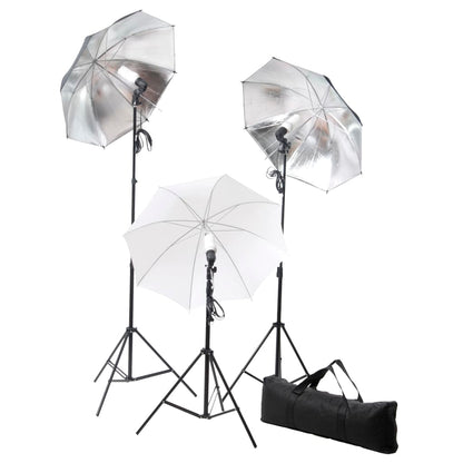 Kit Studio Fotografico con Luci Ombrelli Fondale e Riflettore | homemem39