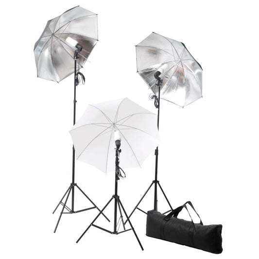 Kit Studio Fotografico con Luci Ombrelli Fondale e Riflettore | homemem39
