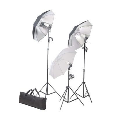 Kit Studio Fotografico con Luci Ombrelli Fondale e Riflettore | homemem39