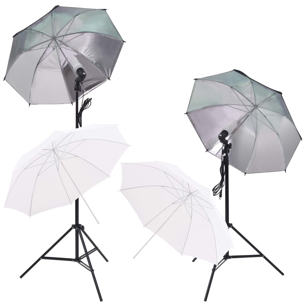 Kit Studio Foto con Luci Softbox Ombrelli Fondale e Riflettore | homemem39