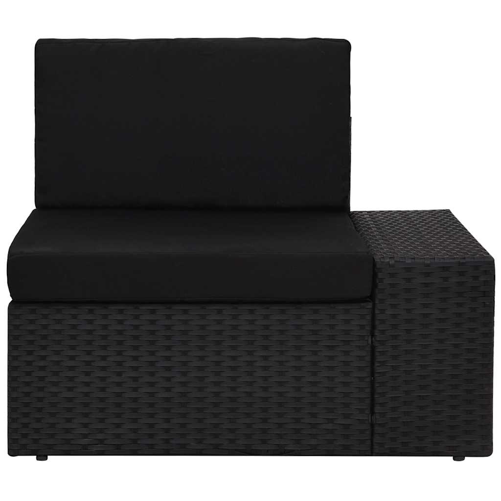Set Divani da Giardino 9 pz con Cuscini in Polyrattan Nero | homemem39