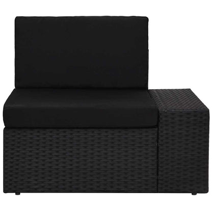 Set Divani da Giardino 9 pz con Cuscini in Polyrattan Nero | homemem39