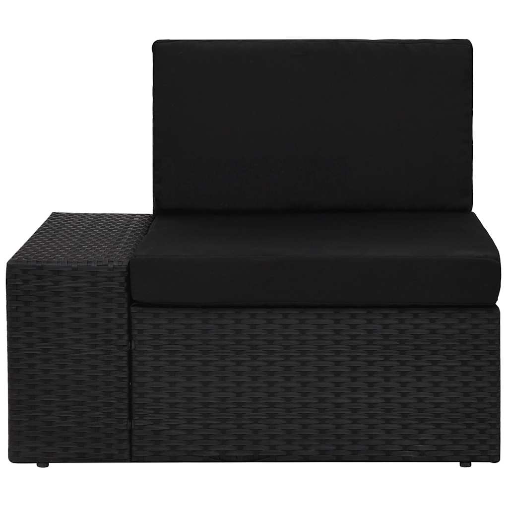 Set Divani da Giardino 9 pz con Cuscini in Polyrattan Nero | homemem39
