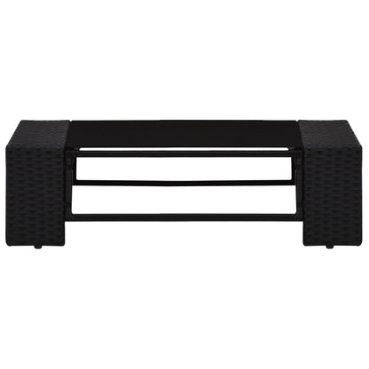 Set Divani da Giardino 9 pz con Cuscini in Polyrattan Nero | homemem39