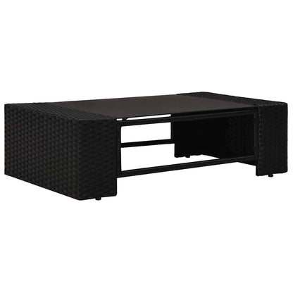 Set Divani da Giardino 6 pz con Cuscini in Polyrattan Nero | homemem39
