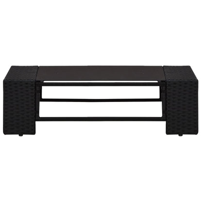 Set Divani da Giardino 6 pz con Cuscini in Polyrattan Nero | homemem39