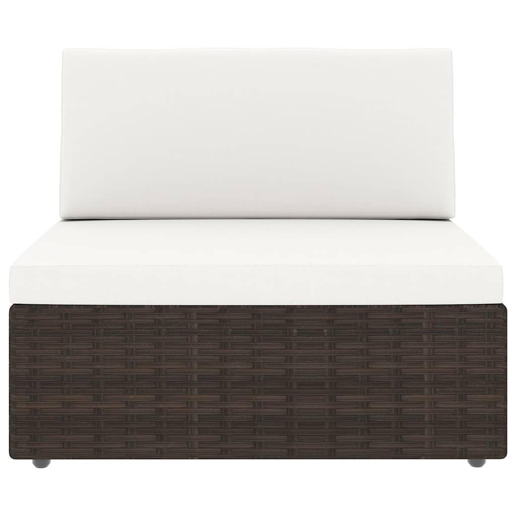 Set Divani da Giardino 6 pz con Cuscini in Polyrattan