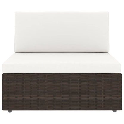 Set Divani da Giardino 6 pz con Cuscini in Polyrattan