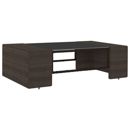 Set Divani da Giardino 6 pz con Cuscini in Polyrattan Marrone | homemem39