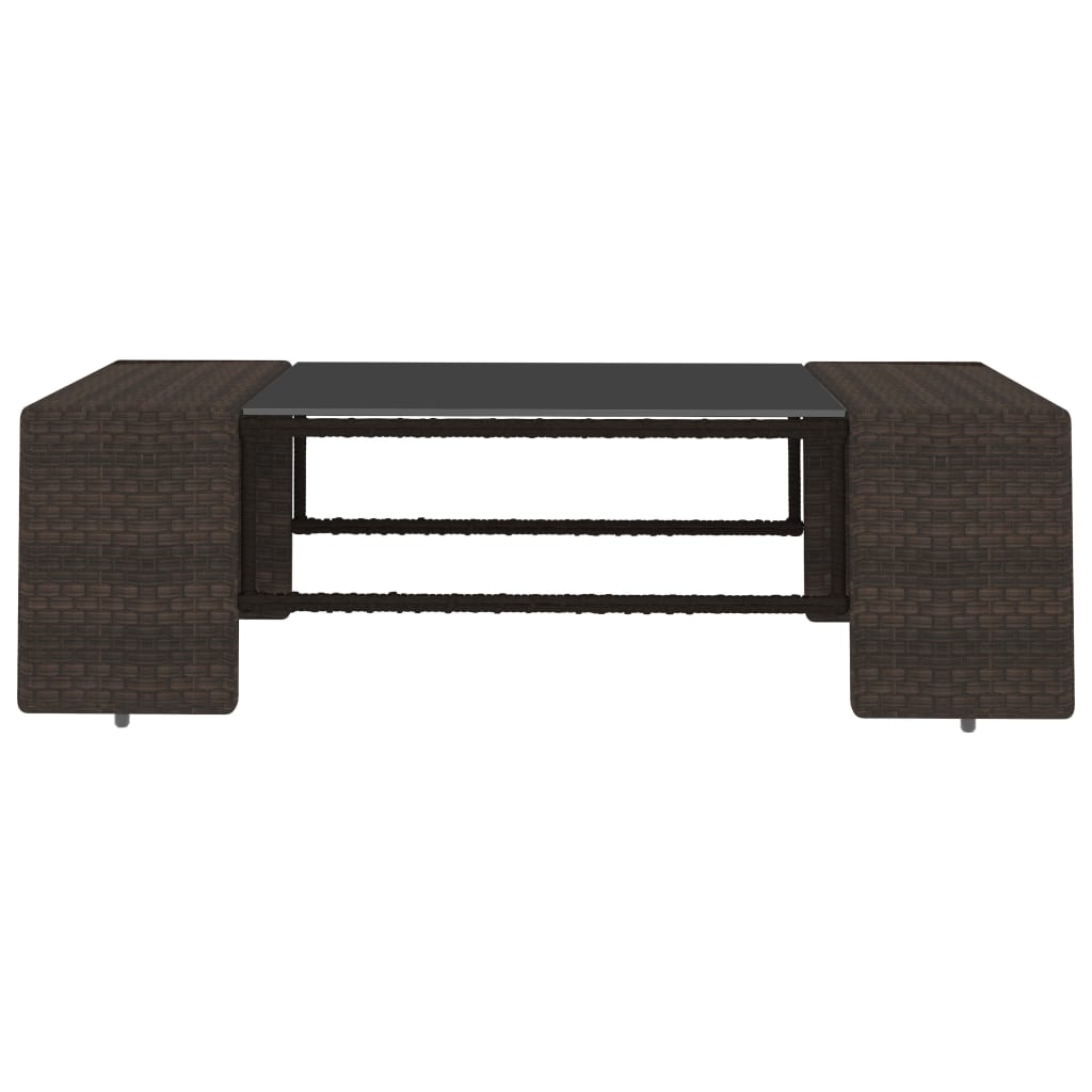 Set Divani da Giardino 6 pz con Cuscini in Polyrattan Marrone | homemem39