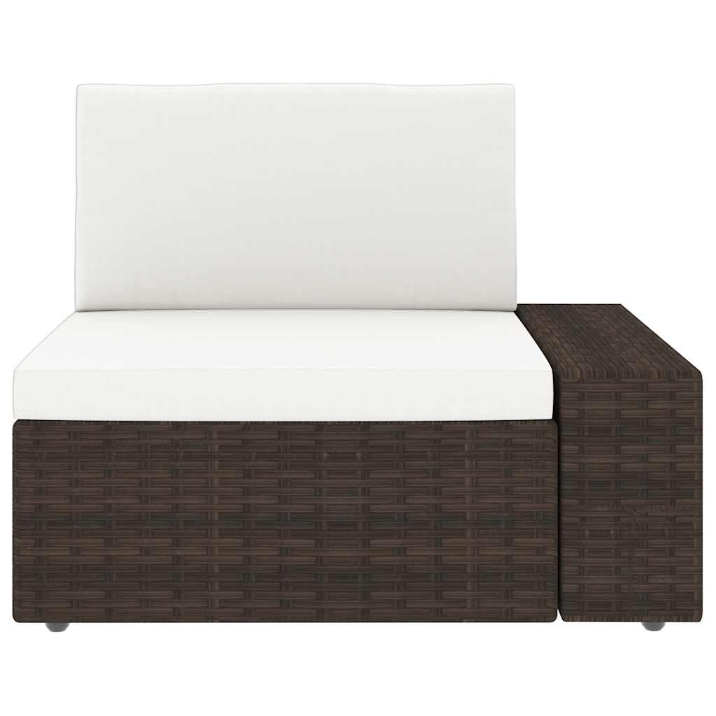 Set Divani da Giardino 6 pz con Cuscini in Polyrattan Marrone | homemem39