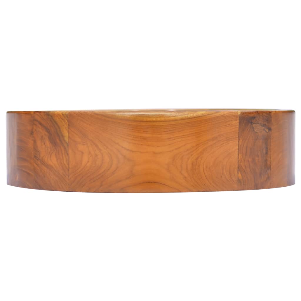 Lavabo in Legno Massello di Teak Φ40x10 cm