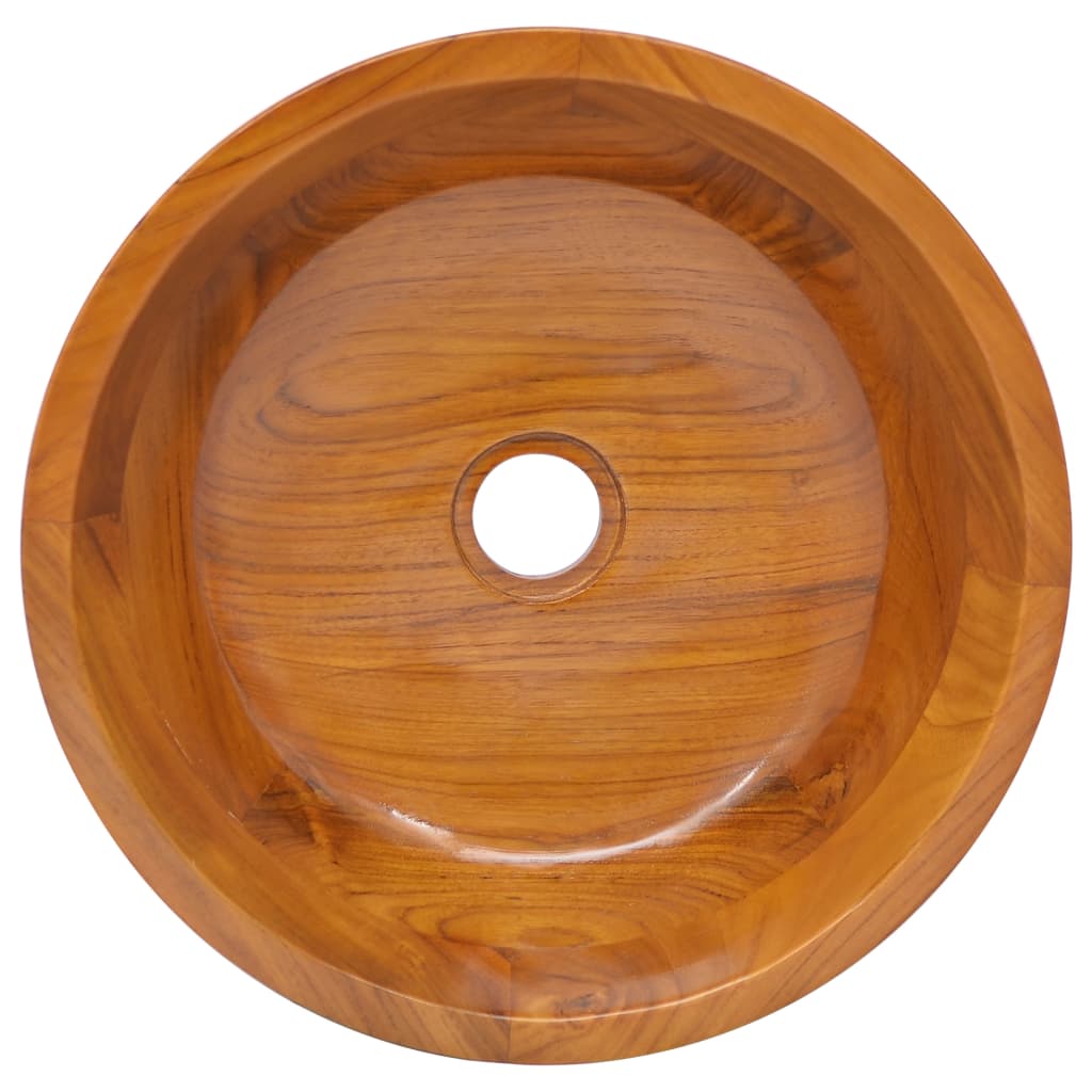 Lavabo in Legno Massello di Teak Φ40x10 cm