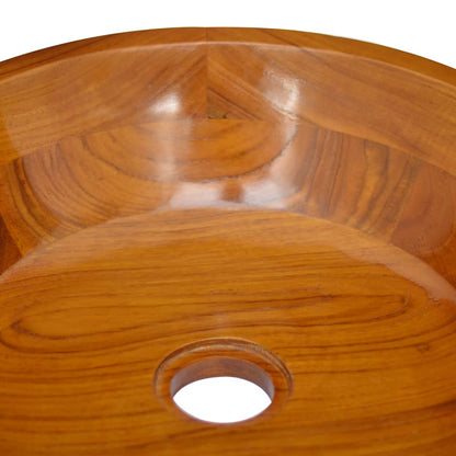 Lavabo in Legno Massello di Teak Φ40x10 cm