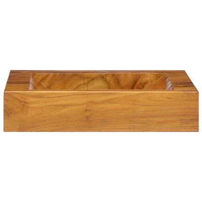 Lavabo in Legno Massello di Teak 50x35x10 cm