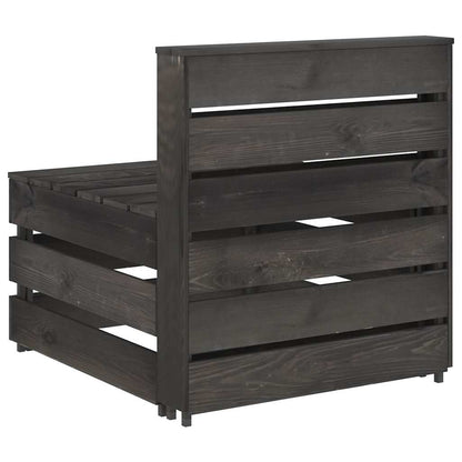 Divano Centrale da Giardino Pallet Legno Pino Impregnato Grigio | homemem39