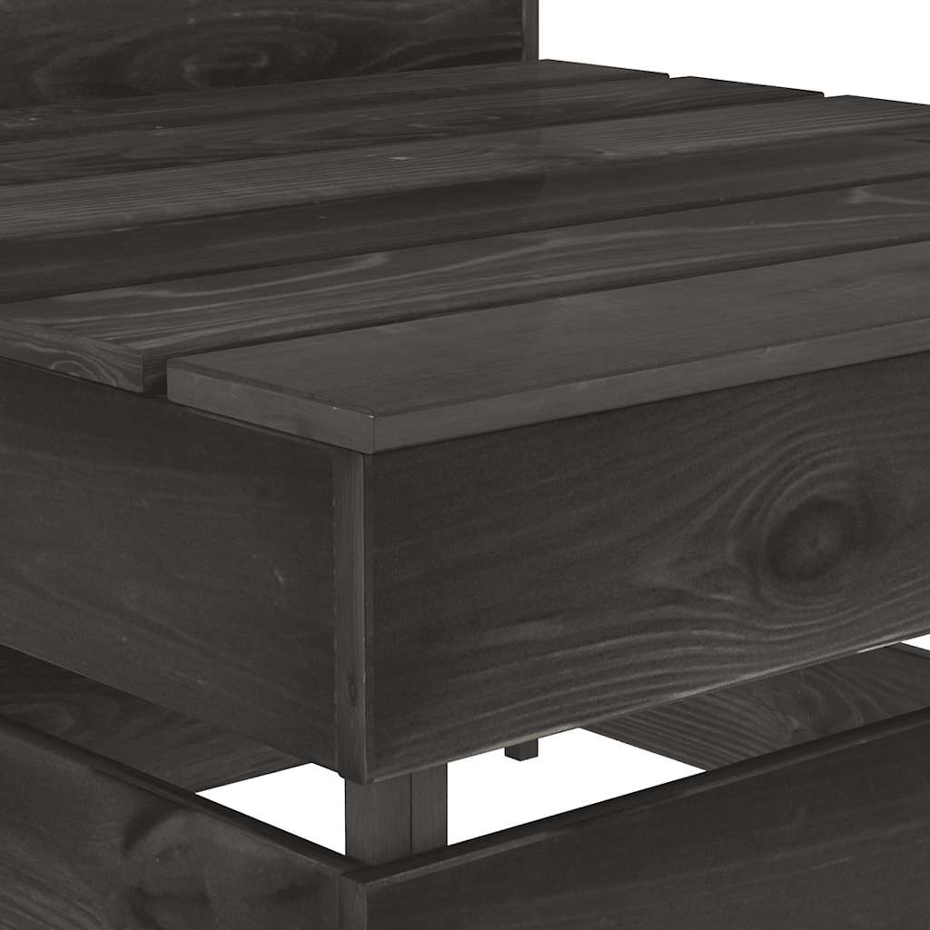Divano Centrale da Giardino Pallet Legno Pino Impregnato Grigio | homemem39