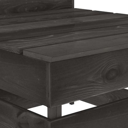 Divano Centrale da Giardino Pallet Legno Pino Impregnato Grigio | homemem39