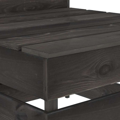 Divano Centrale da Giardino Pallet Legno Pino Impregnato Grigio