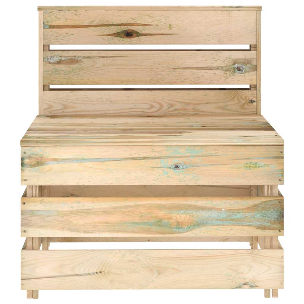 Divano Centrale da Giardino su Pallet Legno di Pino Impregnato | homemem39