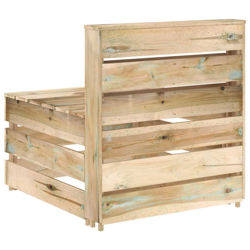 Divano Centrale da Giardino su Pallet Legno di Pino Impregnato | homemem39