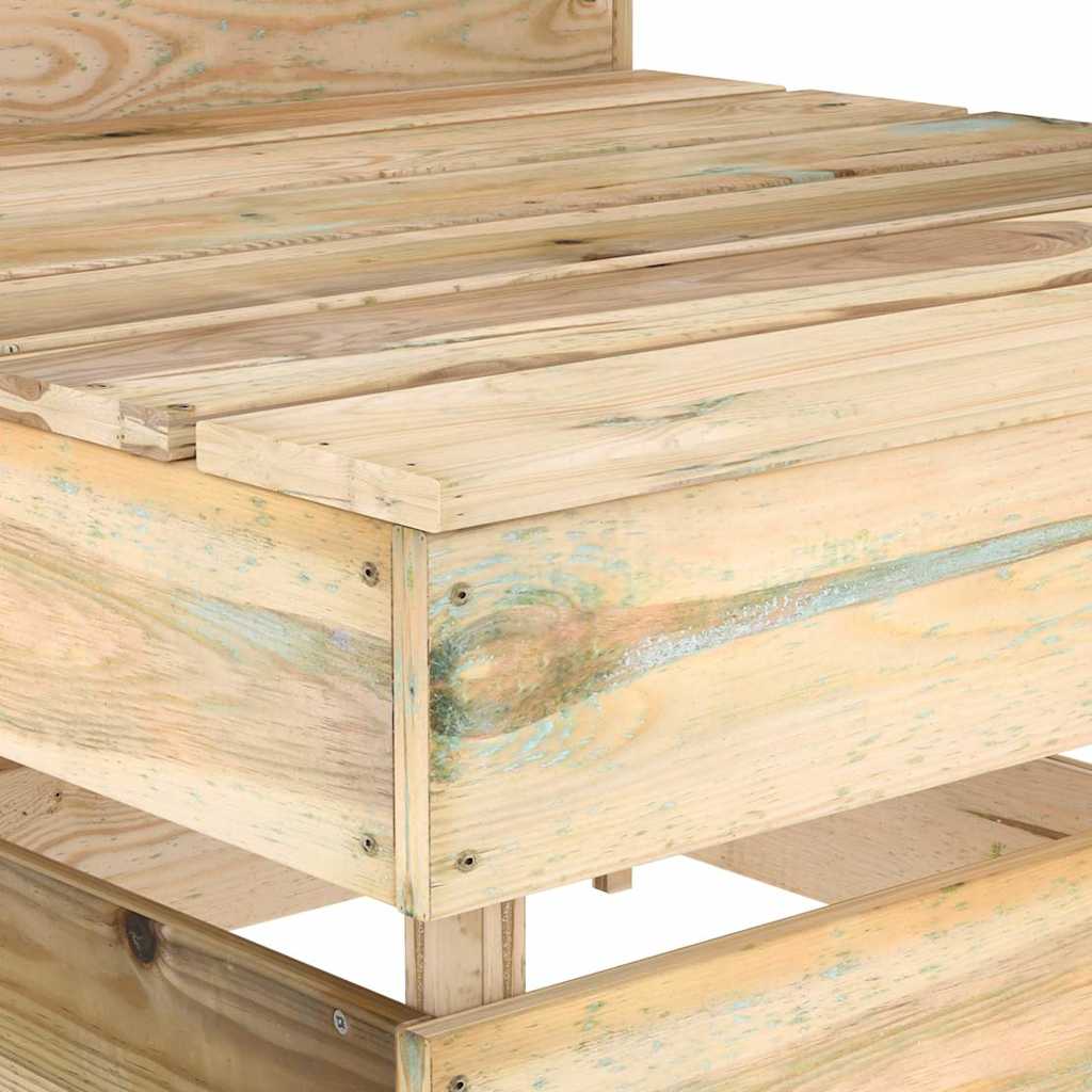 Divano Centrale da Giardino su Pallet Legno di Pino Impregnato | homemem39