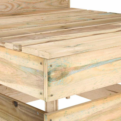 Divano Centrale da Giardino su Pallet Legno di Pino Impregnato | homemem39