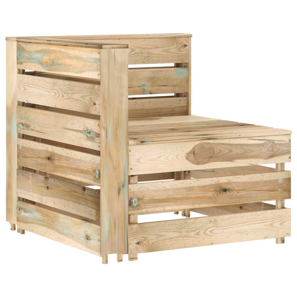 Divano Angolare da Giardino su Pallet Legno di Pino Impregnato - homemem39