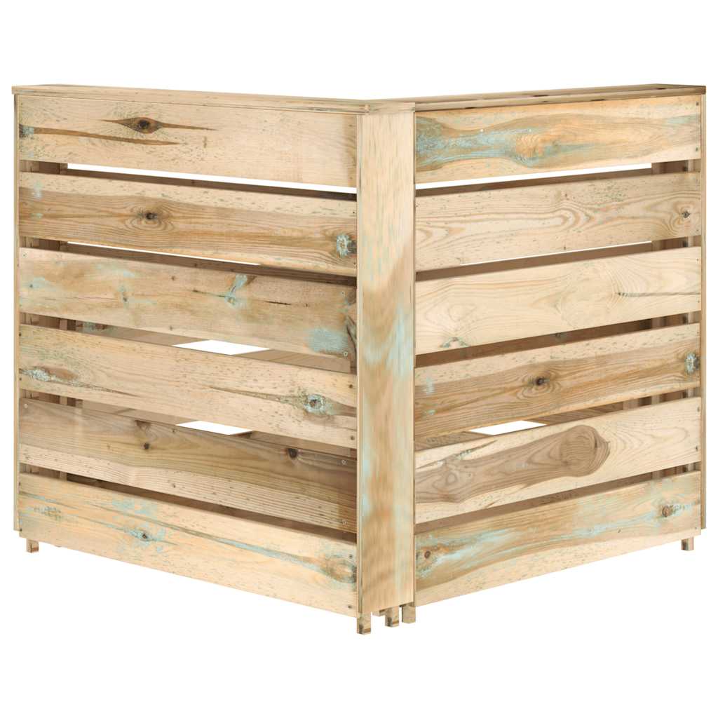 Divano Angolare da Giardino su Pallet Legno di Pino Impregnato - homemem39