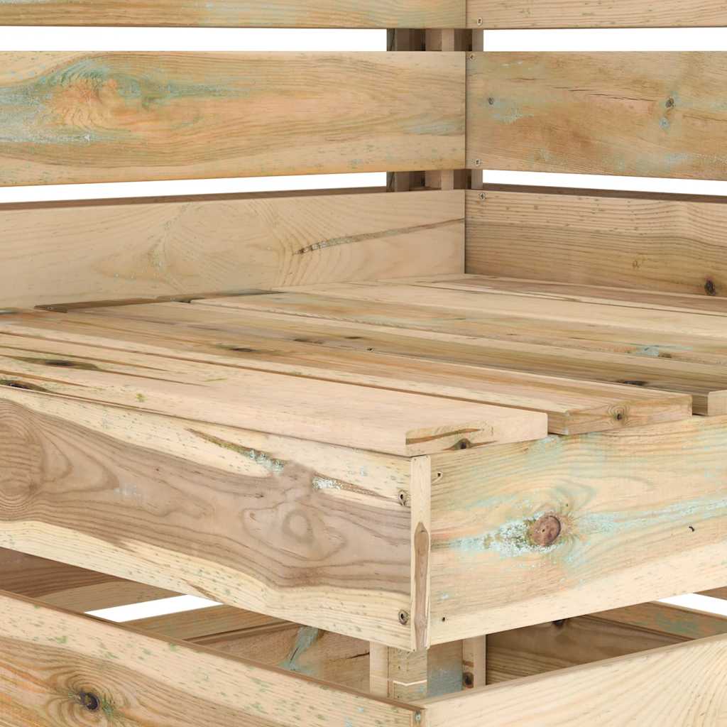 Divano Angolare da Giardino su Pallet Legno di Pino Impregnato - homemem39