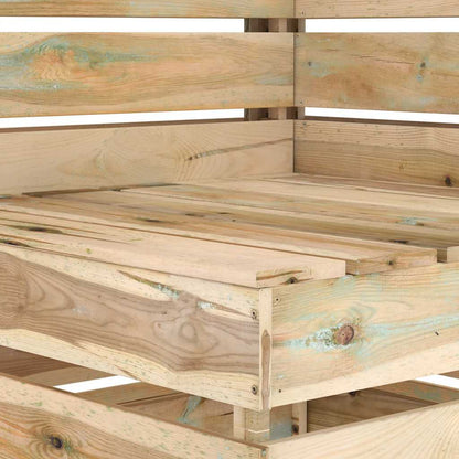 Divano Angolare da Giardino su Pallet Legno di Pino Impregnato - homemem39