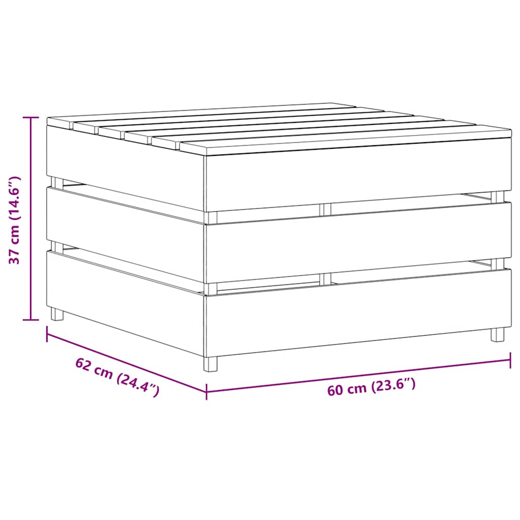 Tavoli da Giardino su Pallet 2 pz in Pino Impregnato - homemem39