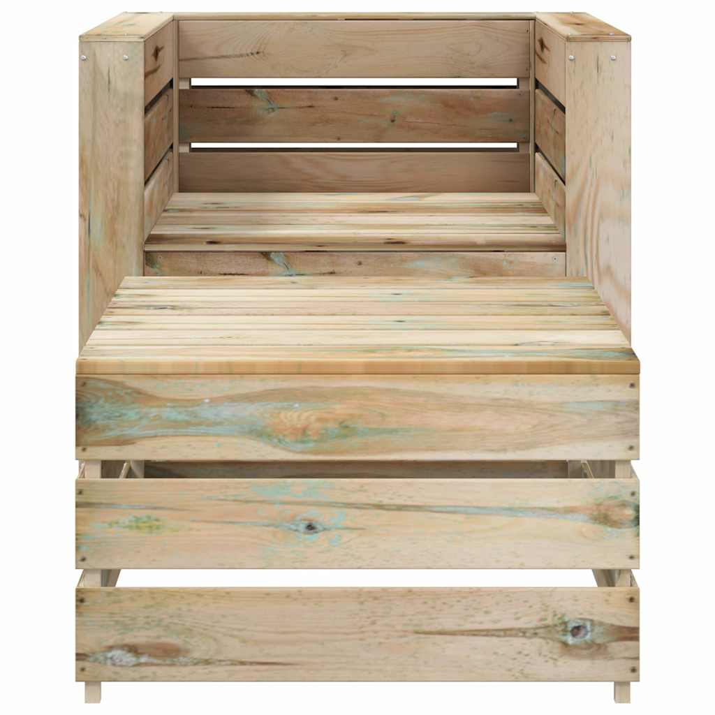 Set Divani da Giardino su Pallet 2 pz Legno di Pino Impregnato | homemem39