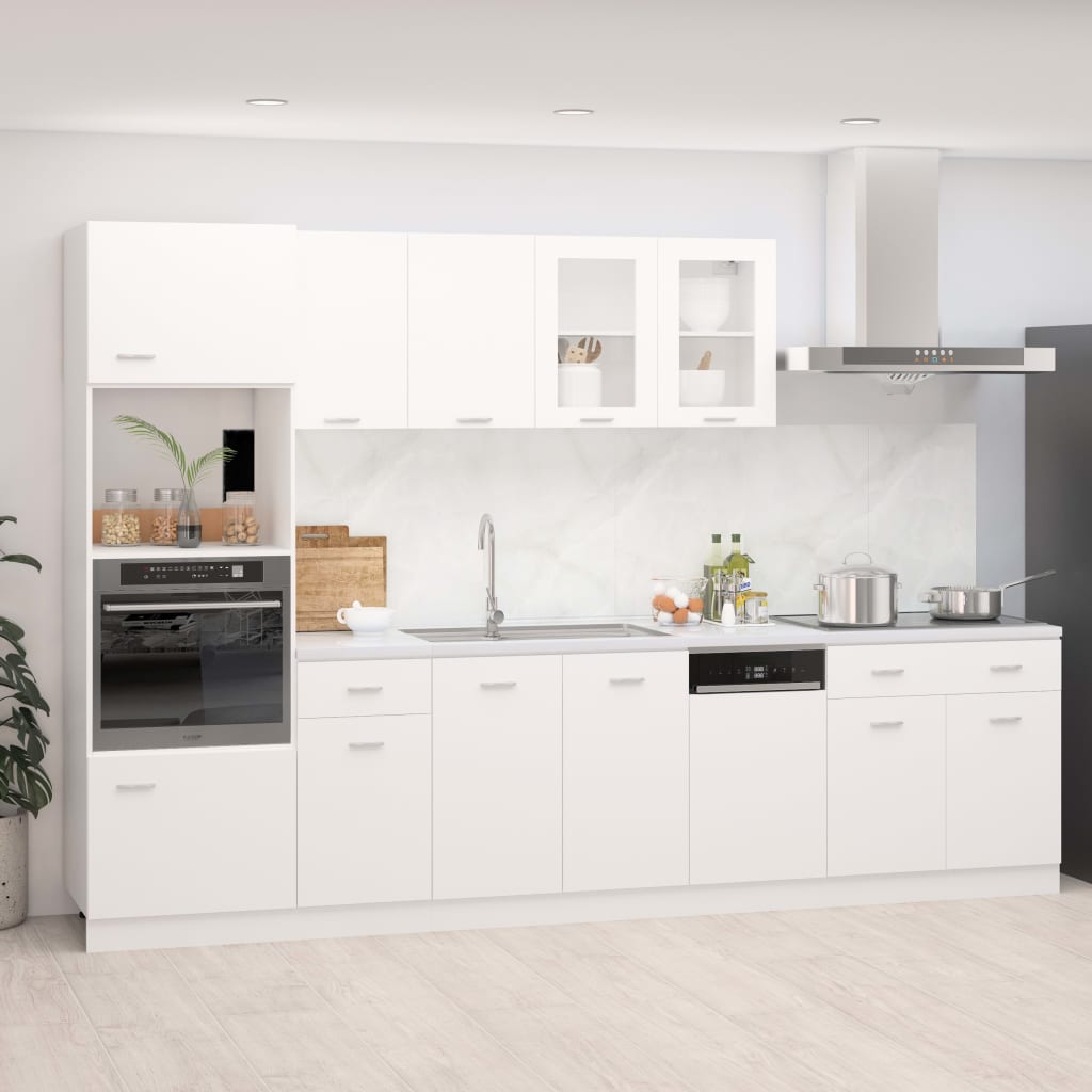 Set Armadi da Cucina 7 pz Bianco in Truciolato - homemem39
