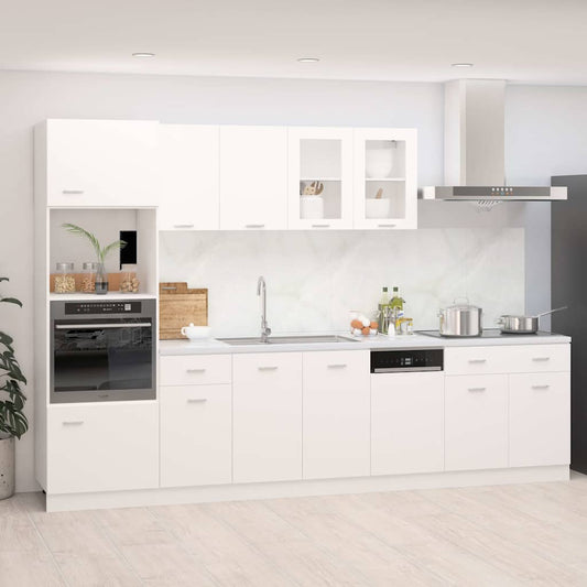 Set Armadi da Cucina 7 pz Lyon Bianco in Truciolato