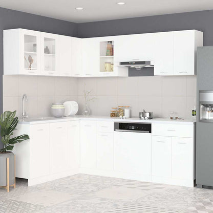 Set Armadi da Cucina 11 pz Lyon Bianco in Truciolato