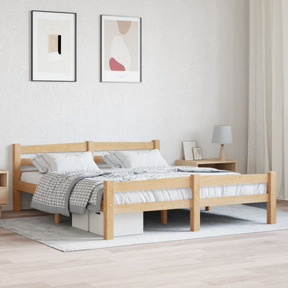 Giroletto senza Materasso 160x200 cm in Legno Massello di Pino | homemem39