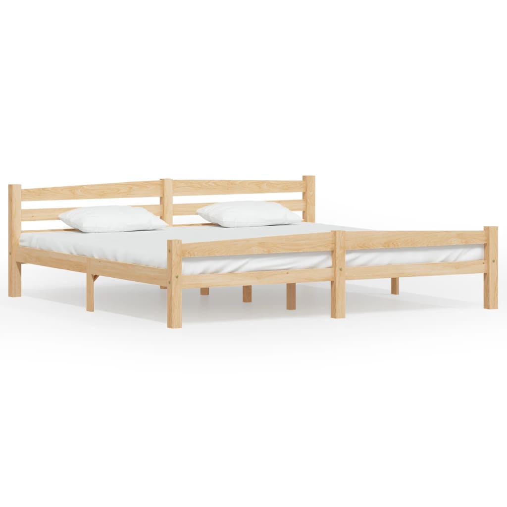 Giroletto senza Materasso 200x200 cm in Legno Massello Pino | homemem39