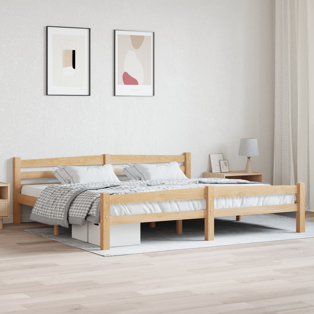 Giroletto senza Materasso 200x200 cm in Legno Massello Pino | homemem39
