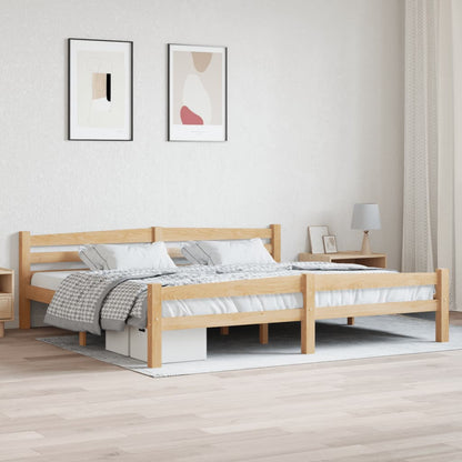Giroletto senza Materasso 200x200 cm in Legno Massello Pino | homemem39
